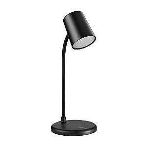 Luminária de Mesa Led 18w Flexível com Carregador Wireless + Caixa de Som Bluetooth com Botão Touch - Preta - Elgin - 48LUMIPLAYP0 - 48LUMIPLAYP0