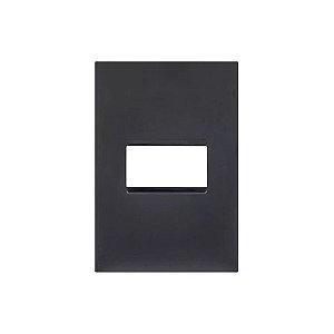 Espelho 4x2 para 1 Módulo Horizontal Pial Plus+ I Legrand Preto - 618501PT - sem Suporte - 618501PT
