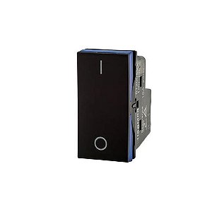 Interruptor 1 Bipolar Módulo 10A Pial Plus+ I Legrand Preto - 612005PT - 612005PT