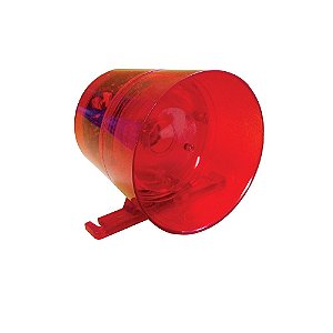 Sirene Compacta de Alta Potência Audiovisual Vermelho 120dB 1 Tom 12/24 Volts Ipec - A3098/1 - A3098