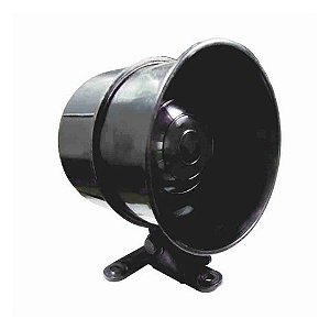 Sirene Piezoelétrica DNI 12V 120dB Bitonal Preto - 4310 - 4310