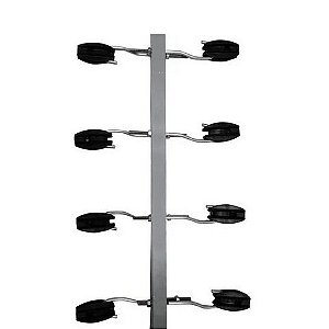Haste de Repuxo 1,2 Metros 25 x 25mm com 12 Isoladores Alumínio Crú Reforçado - Steel Hastes - 5901 - AUT00371