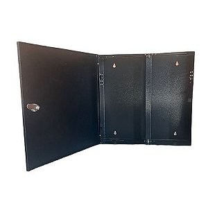 Rack para CFTV DVR Vazio Vertical 40x35x11cm com Chave Preto Fibra Metal - CF40X35X11PTO - CF40X35X11PT