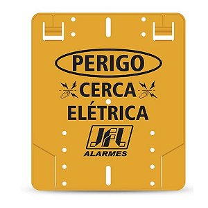 Placa de Plástico Perigo Cerca Elétrica 165 X 190MM Unitário - JFL - 25617 PLACA - 25617 PLACA