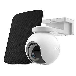 Câmera CFTV IP CS-EB8/SP-R100 4g Mini Speed Dome EB8 4G 2K 3.0MP IR 15m 4,0 mm com Bateria interna Kit com Painel Solar Ezviz by Hikvision - CS-CB8-R100-2C3WFL