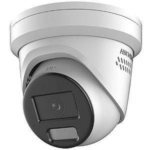 Câmera CFTV IP PoE DS-2CD2347G2H-LISU/SL Dome 4.0MP ColorVu 30m 2,8 mm Acusense com Microfone Embutido Hikvision - DS-2CD2347G2H-LISU/SL