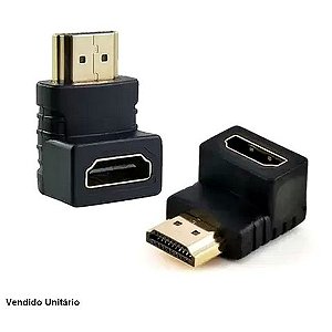 Adaptador HDMI Fêmea - HDMI Macho Formato em L 90 Graus - Proeletronic - ADHD9001 - Unitário - ADHD9001