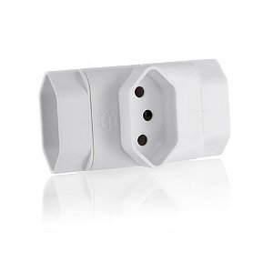 Adaptador Tomada T 3 Tomadas 3 Pinos 10A Branco Multilaser - WI217 - WI217