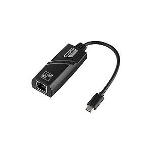 Adaptador USB Type-C 3.0 Macho x Rede RJ45 10/100/1000 F3 Preto JC-TYC-R02 - 127 - 127