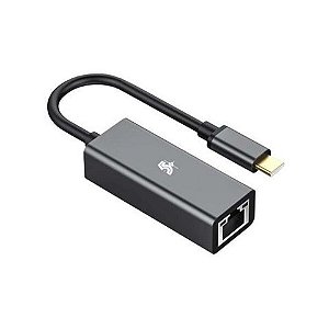 Adaptador USB Type-C 3.0 Macho x Rede RJ45 10/100/1000 5+ - 018-7550 - 018-7550