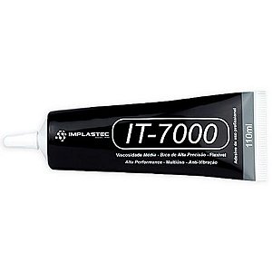 Cola para Tela Celular IT-7000 110ml Preta Implastec - PACCIT700012CX - PACCIT700012CX