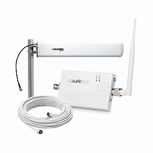 Repetidor de Sinal de Celular Kit Antena de 2600 MHz 60 DB + Cabo de 15 Metros Aquário - RP-2660 - RP-2660