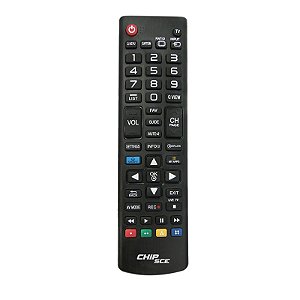 Controle Remoto para TV LG Led Smart ABK73715610 Preto Chip Sce - 026-5610 - 026-5610