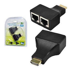 Extensor HDMI 1080P Macho - RJ45 Next Trading para Transmissão até 30M de Distância 1 Transmissor e 1 Receptor - 3034 - 3034