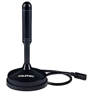 Antena Interna ou Externa para TV 4 em 1 HDTV Digital/VHF/UHF/FM Aquário - DTV-100 - com Cabo 2,5 Metros - DTV-100