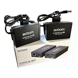 Extensor HDMI 1080P Ethernet 60 Metros CAT.5E/CAT.6E Exbom - CCEX-HD2RJ45L60 - CCEX-HD2RJ45L60 - 1826