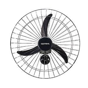 Ventilador de Parede Ventisol 60CM Bivolt 200 Watts 3 Pás Preto - 543 - 543