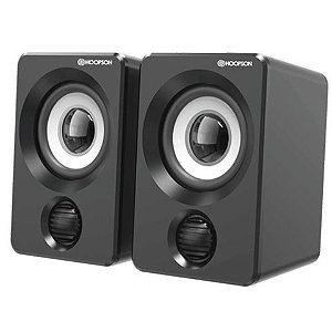 Caixa de Som Hoopson 2.0 Canais 6,0W Preto USB - CX-PC019PT - CX-PC019PT