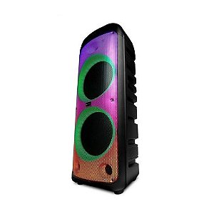 Caixa de Som Amplificada GT Evoke 2000 2000w Rms TWS, Bluetooth, USB, Cartão de memória, Rádio FM e Entrada Auxiliar Goldentec Get - 50248 - EVOKE 2000 - 50248