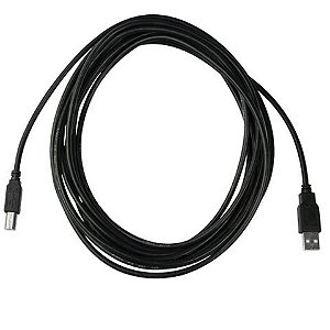Cabo USB A-Macho - B-Macho 3,0 Metros 2.0 Preto Pluscable - PC-USB3001 - PC-USB3001