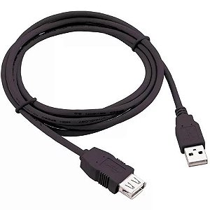 Cabo USB A-Macho - A-Fêmea 1,8 Metros Preto Multilaser - WI026 - WI026
