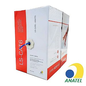 Cabo CFTV 23AWG Seccon Seclan Cat.6 4 Pares Caixa com 305 Metros Azul - LS-CAT6 ANATEL - LS-CAT6 ANATEL