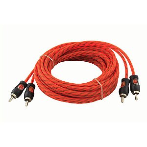 Cabo RCA Kx3 2 RCA-Macho 2 RCA-Macho Laranja - KCR5 - Cabo com 5 Metros - KCR5