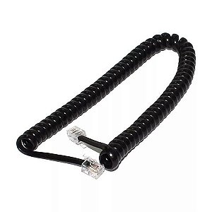 Cabo para Telefone Espiral Preto RJ11 1 Metro Connect Pro 018-0301 - 018-0301