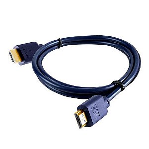 Cabo HDMI Macho x Macho 2.0 4K 19 Pinos Ultra HD 1,0 Metro Conectores Folheado a Ouro Aquário - 4K01 - 4K01