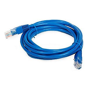 Cabo Patch Cord Cat.5 3,0 Metros Azul 5+ 018-1769 - 018-1769