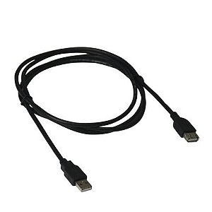 Cabo USB A-Macho - A-Fêmea 1,8 Metros Preto Pluscable - PC-USB1802 - PC-USB1802