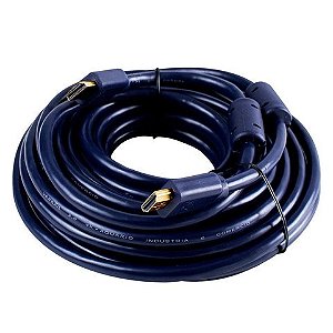 Cabo HDMI Macho x Macho 2.0 4K 19 Pinos Ultra HD 10,0 Metros Conectores Folheado a Ouro Aquário - 4K10 - 4K10