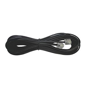 Cabo para Telefone Liso Preto RJ11 2 Metros Connect Pro -018-1395 - 018-1395
