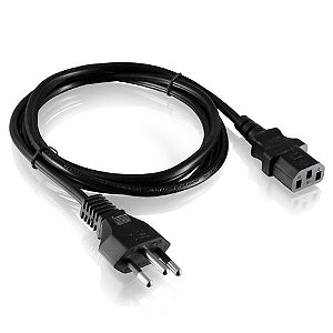 Cabo de Força 3 Pinos 1,5 Metros Preto Multilaser - WI223 - WI223