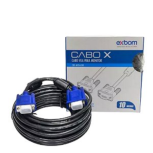 Cabo VGA Macho x Macho com Filtro 15,0 Metros Exbom - CBX-MVGA150 - 1346