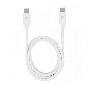 Cabo USB Type-C Macho - Type-C Macho 1,2 Metros 3.1 Branco 5+ - 018-0051 - 018-0051