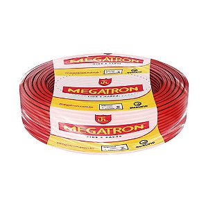 Cabo de Energia Flexível 750 Volts 2,50mm Vermelho Megatron - 7602 - Rolo com 100 Metros - 7602