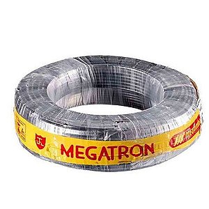 Cabo de Energia Flexível PP 2x2,50mm 500 Volts Preto Megatron - 9082 - Rolo com 100 Metros - 9082
