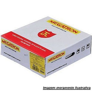 Cabo Coaxial RF 4.0mm 75 OHMS com Bipolar Blindado Megatron - 1615 - Rolo com 100 Metros - 1615