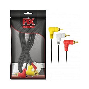 Cabo PIX 6 RCA Macho Gold 1,8 Metros 018-0078 - 018-0078