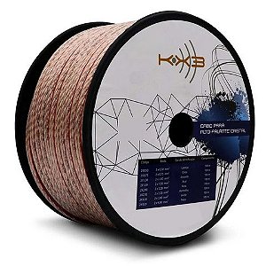 Cabo Paralelo para Áudio KX3 2x2,50mm Cristal/Vermelho - SPW2X250 - Rolo com 100 Metros - SPW2X250