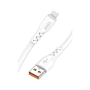 Cabo USB A Macho x Lightning 6A 1,0 Metro para iPhone, iPad e iPod Branco X-Cell - XC-CD-112-B - XC-CD-112-P