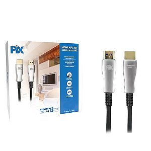 Cabo HDMI Fibra Óptica Ativa Macho x Macho 2.1 8K 50 Metros PIX 018-7650 - 018-3020