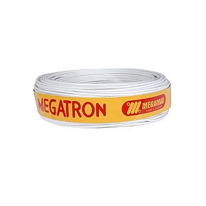 Cabo de Energia Flexível 750 Volts 6,00mm Branco Megatron - 7782 - Rolo com 100 Metros - 7782