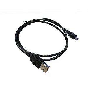 Cabo USB A-Macho - Mini 5 Pinos Macho 1,8 Metros Preto - Seccon - HL-US003-1.8M-SW - HL-US003-1.8M-SW