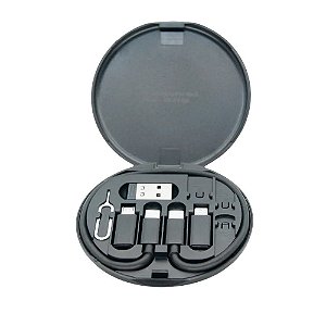 Kit Adaptador 6x1 com Cabo USB-C 3A Preto X-cell - XCKV02 - XC-KV-02