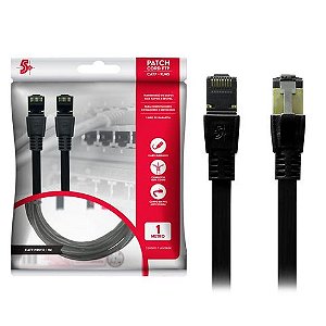 Cabo Patch Cord Cat.7 FTP 600 MHz 10 Gbps 1 Metro Preto 5+ 018-0620 - 018-0620