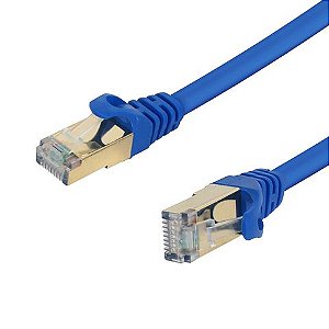 Cabo Patch Cord Cat.7 FTP 600 MHz 10 Gbps 2,5 Metros Azul Pluscable - CAT725BL - 441050503131