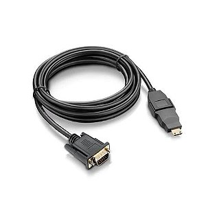 Cabo Conversor HDMI-Macho x VGA-Macho 1,5 Metros com Adaptador Mini HDMI Multi - WI269 - WI269