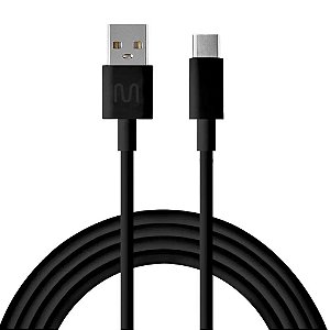 Cabo USB A-Macho - Type-C 2,0 Metros 2.0A Preto Multi - WI457 - WI457